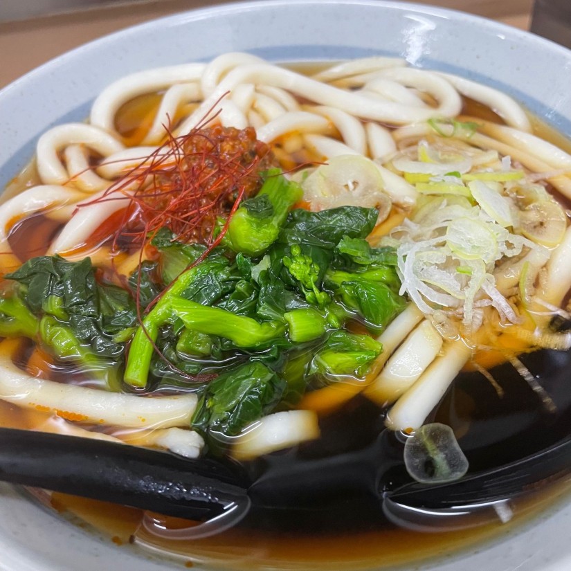 ピリ辛菜の花うどん