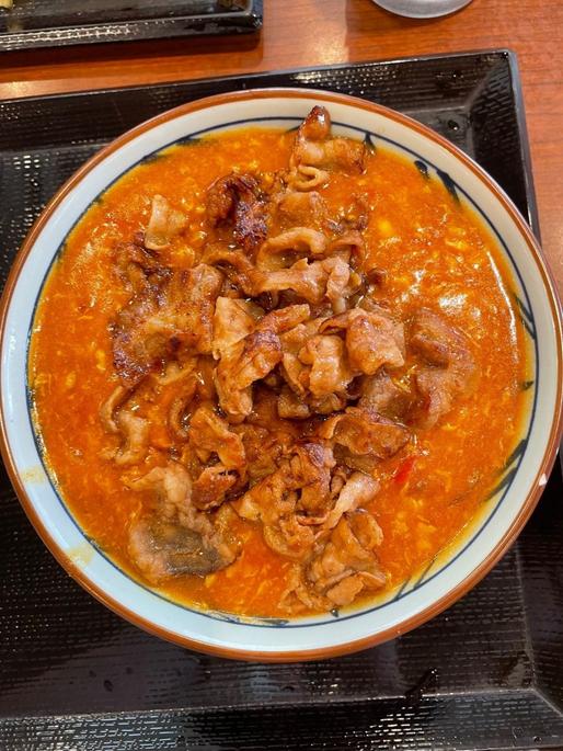 豚肉のせトマたまカレーうどん