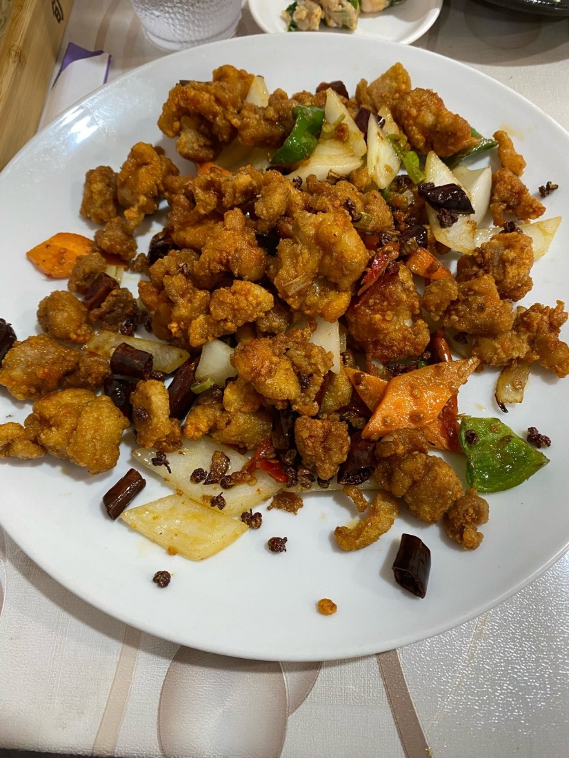 揚げ鶏肉の四川風サクサク炒め 激辛