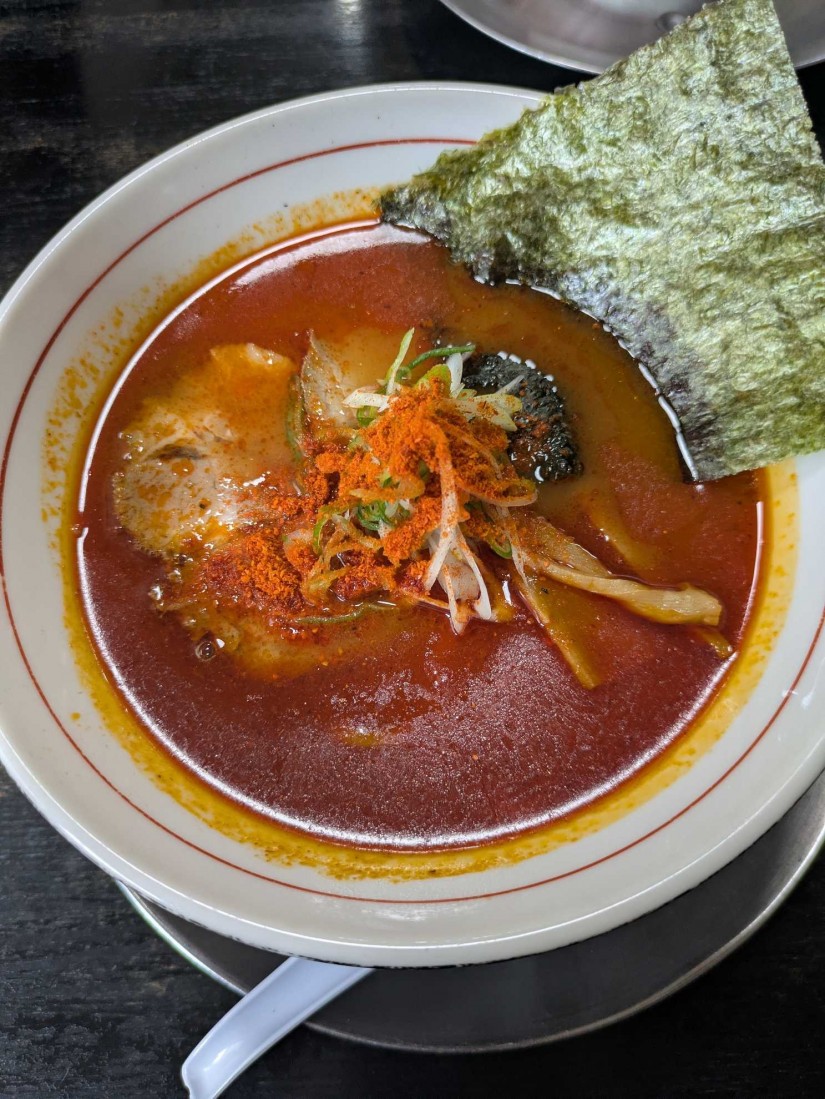 濃厚鶏白湯辛煮干しそば