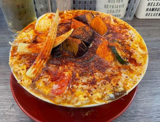 夏野菜の酸辣湯麺 シビ辛x1