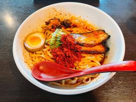 からし麺 自家製揚げ一味を追加 2.5辛