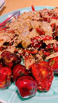 鶏の四川唐辛子炒め