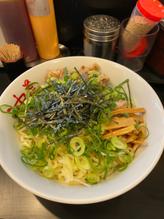 油そばダブル盛  青ネギトッピング