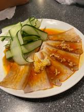 ニンニク胡瓜と豚肉和え