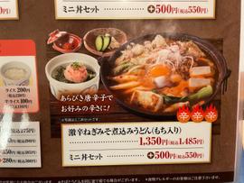 激辛ねぎみそ煮込みうどん(もち入り) 辛辛辛