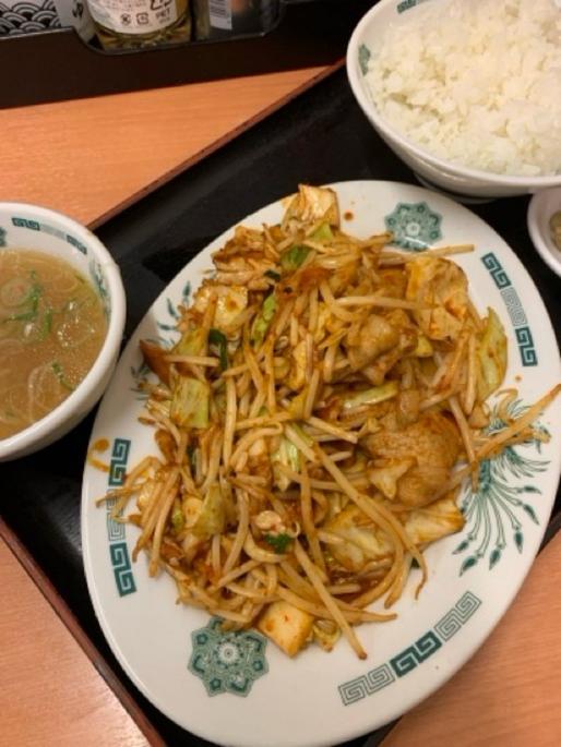 バクダン炒め定食 辛