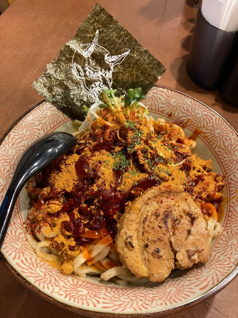 赤鬼そば 　 赤鬼鬼辛 増し