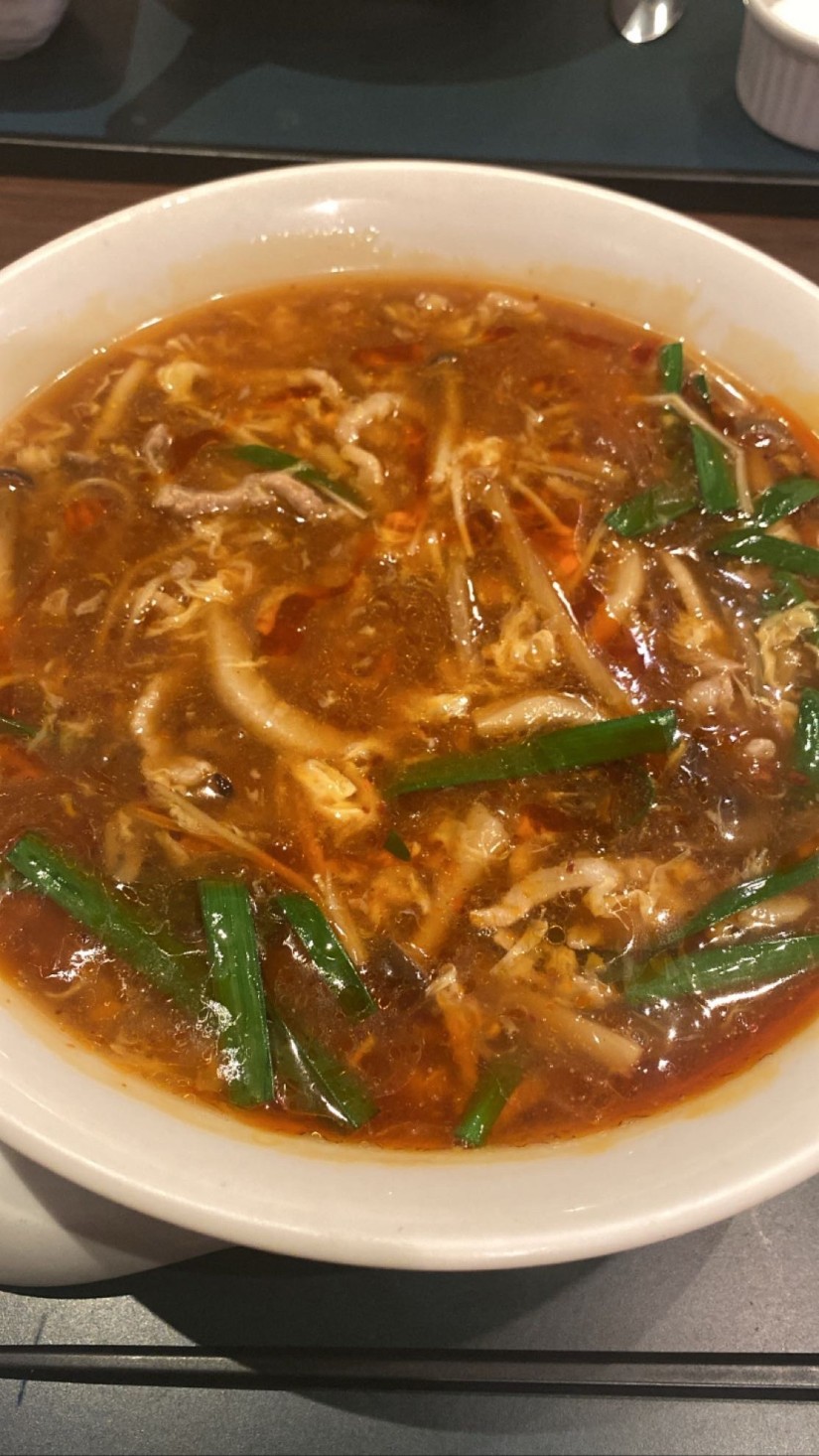 酸辣湯麺辛め