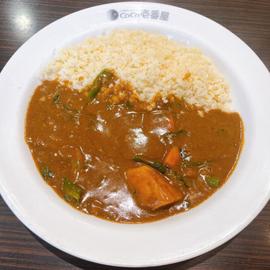 低糖質カレー ハーフほうれん草、ハーフ野菜トッピング 7辛