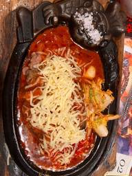激辛プルダックソースがけ がんこハンバーグ 激辛 🌶🌶🌶🌶🌶
