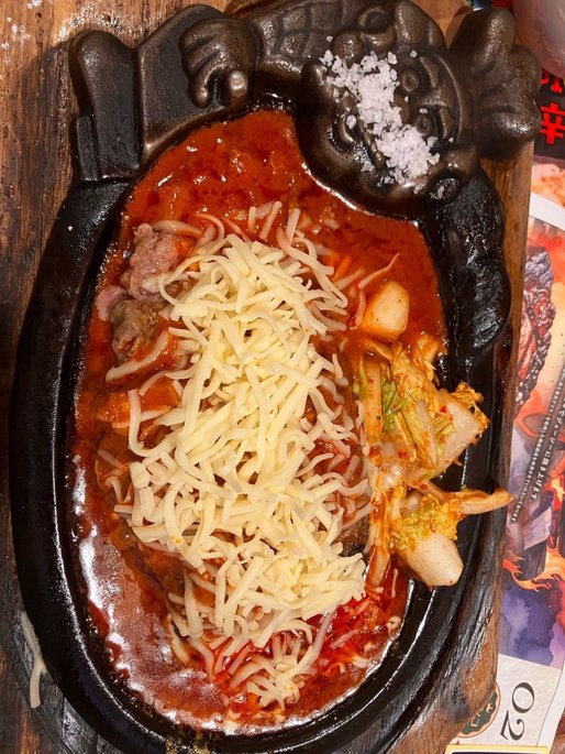激辛プルダックソースがけ がんこハンバーグ 激辛 🌶🌶🌶🌶🌶