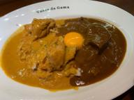 バターチキンとゴロゴロ肉のあいかけカレー