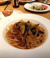 ナスとベーコンのシチリア風 ピリ辛