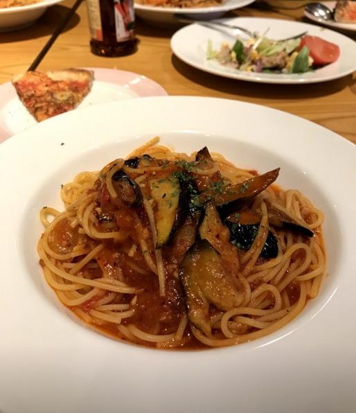 ナスとベーコンのシチリア風 ピリ辛