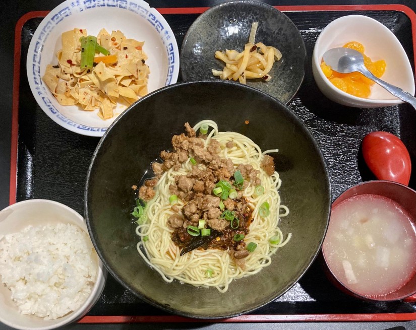 汁なし坦々麺(ランチセット)