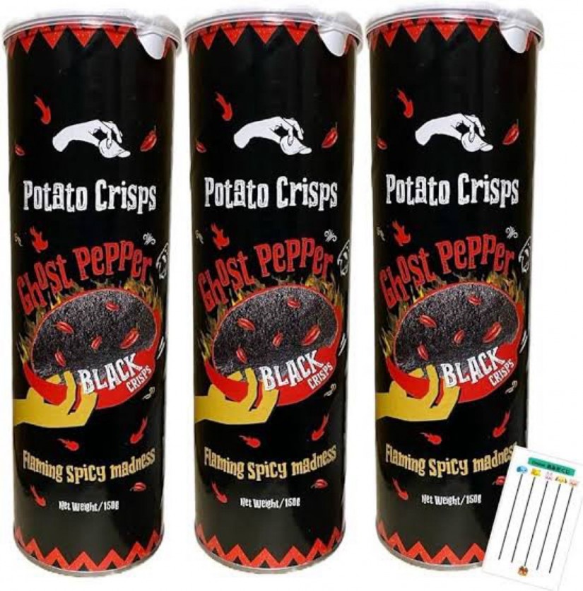 ボテトチップスゴーストペッパーGhost Pepper Potato  Chips激辛ブラックチップス 激辛
