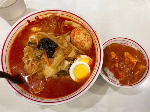 北極野菜油少なめ麺半分野菜大盛り