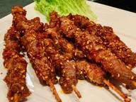 羊肉の串焼き　羊肉串　加辣