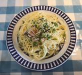 アジと青唐辛子と柚子胡椒のスパゲティ