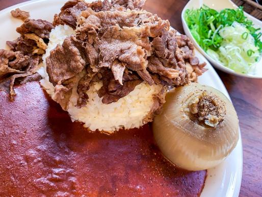 玉ねぎカレー ＋ 甘辛牛すき ＋ ねぎ 100辛(激辛地獄)