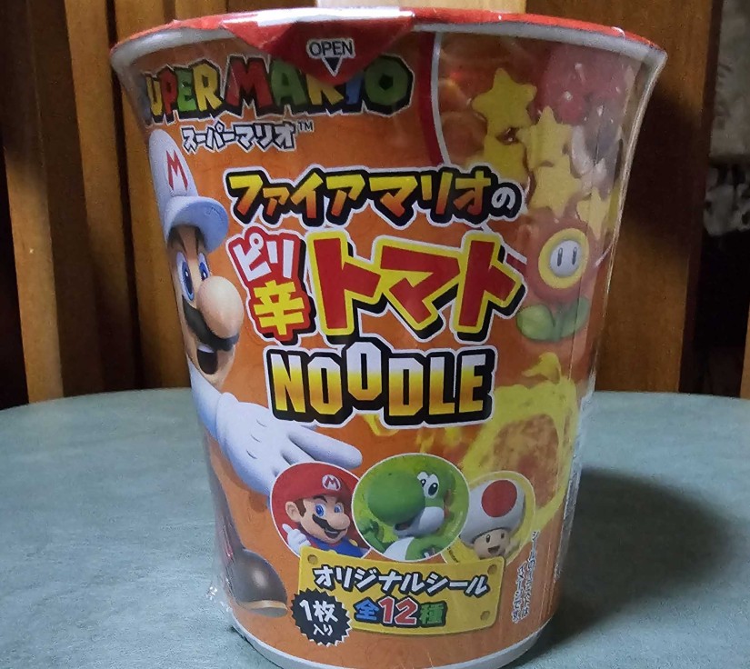 ファイアマリオのピリ辛トマトヌードル