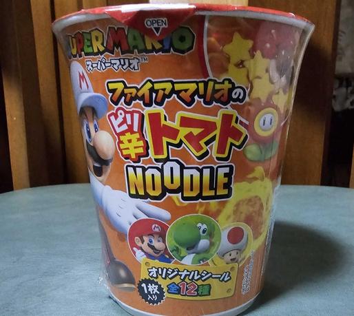 ファイアマリオのピリ辛トマトヌードル