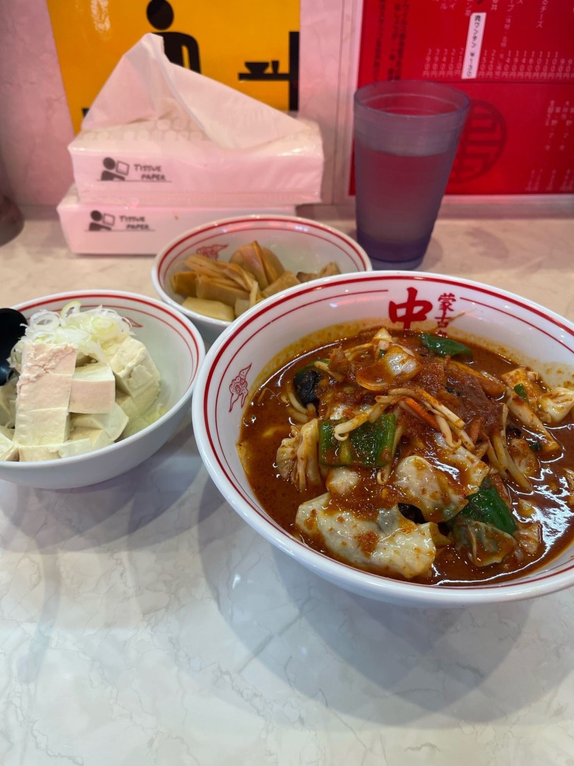 冷やし味噌野菜  野菜大盛り 辛さ3倍 豆腐変更