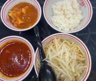 冷やしつけ麺レディースセット4倍 辛さ★10 、4倍