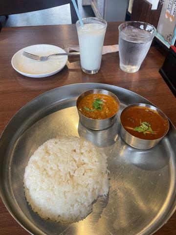マトンカレーとキーマカレーのBセット（900円） 激辛