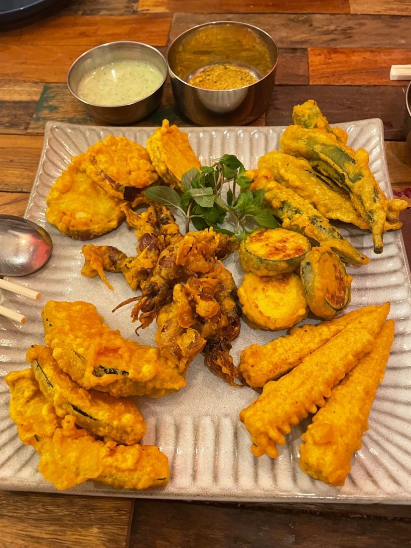 ホタルイカと野菜のパコラの盛り合わせ