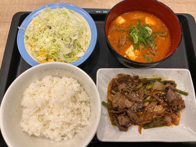 牛焼肉ピリ辛炒め定食ミニチゲセット