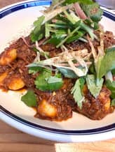 鯖キーマえび追加 辛辛