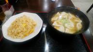 辛いスープ水餃子＋半チャーハンセット