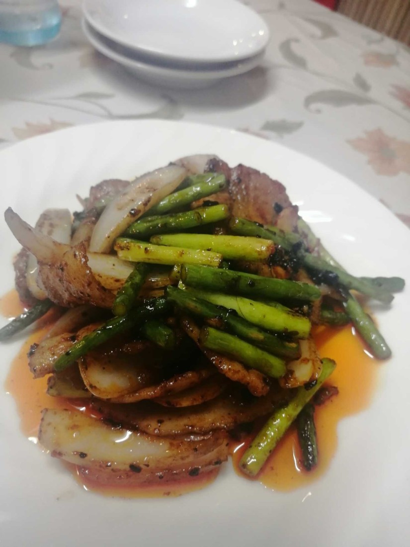 塩煎肉（豚肉と野菜の豆鼓炒め）