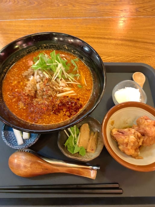 麻辣担々麺定食 2辛