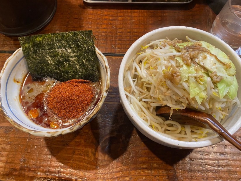 辛辛魚つけ麺ジロベジのせ 辛め