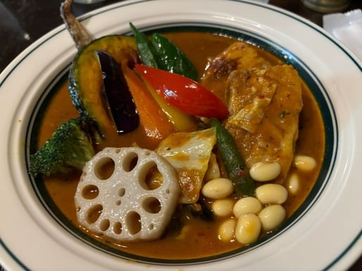 豚角煮と野菜 ６辛