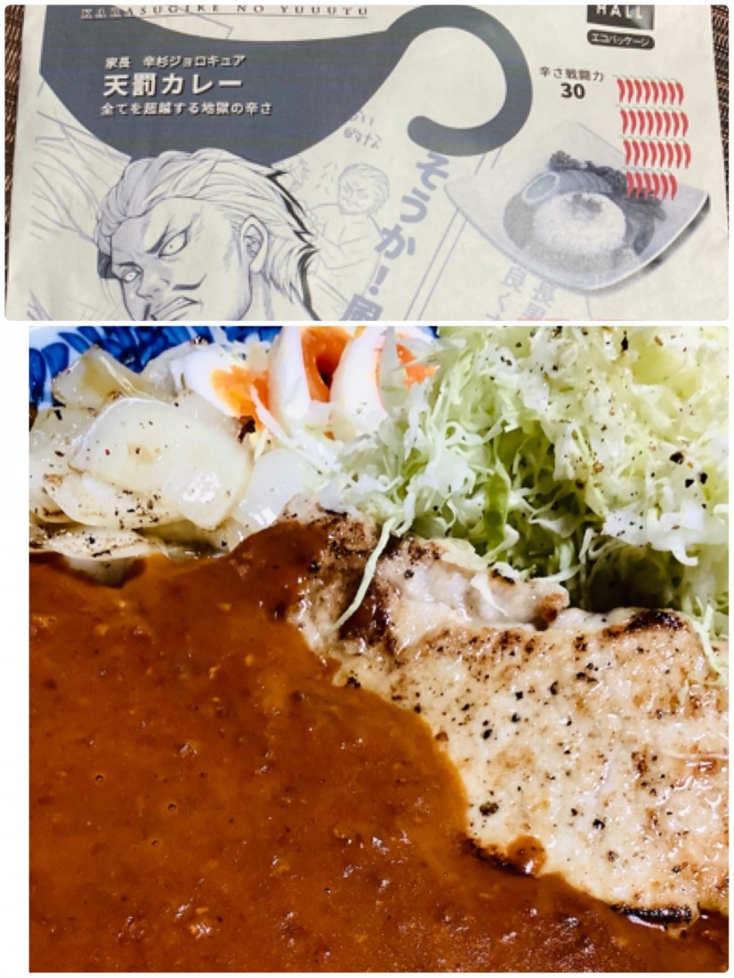 【超激辛】辛杉家の憂鬱「辛杉ジョロキュア」天罰カレー 辛さ戦闘力30