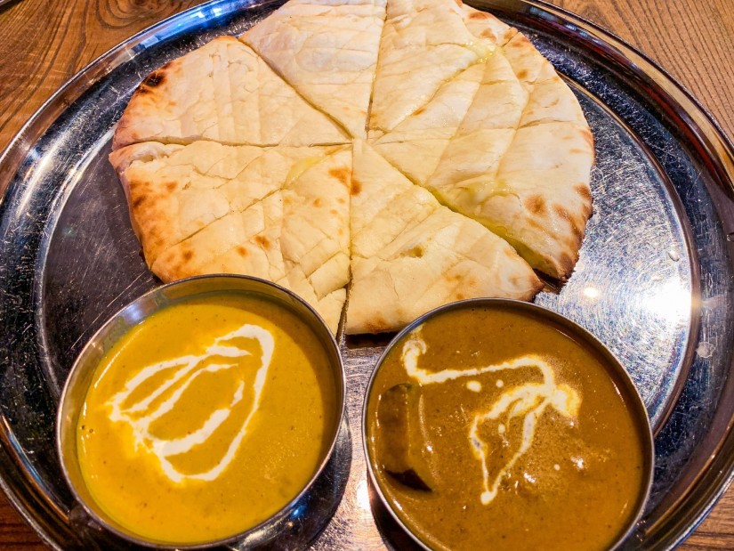 ２カレーセット(日替わり、シーフード) チーズナンに変更 激辛