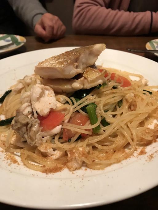 鯛とカラスミのプーリア風アーリオオーリオスパゲティ