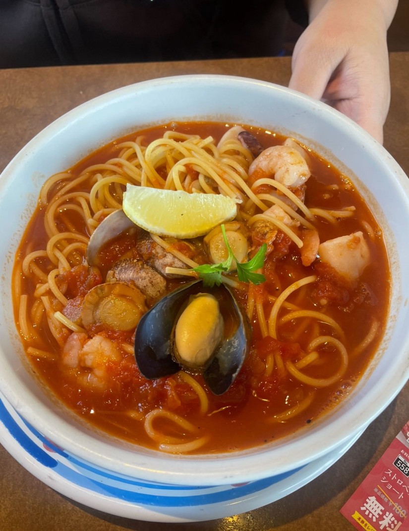 辛口トマトスープパスタ