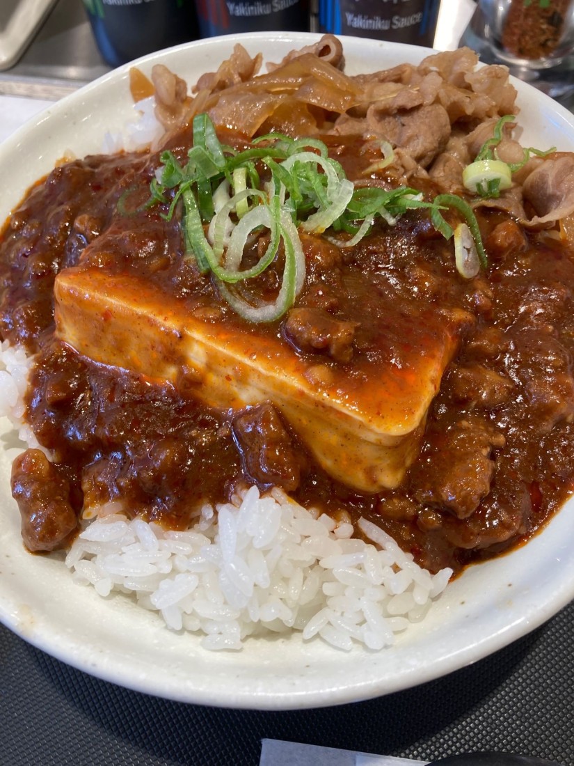 富士山豆腐の本格麻婆コンボ牛めし