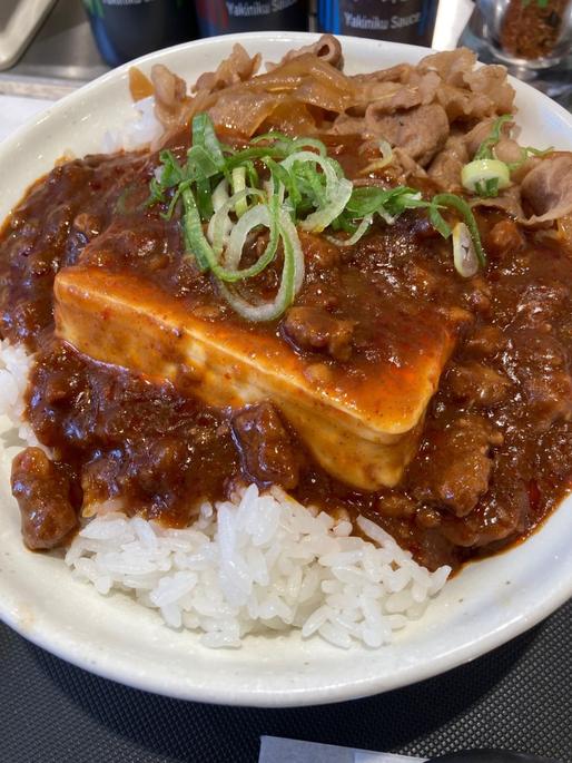 富士山豆腐の本格麻婆コンボ牛めし