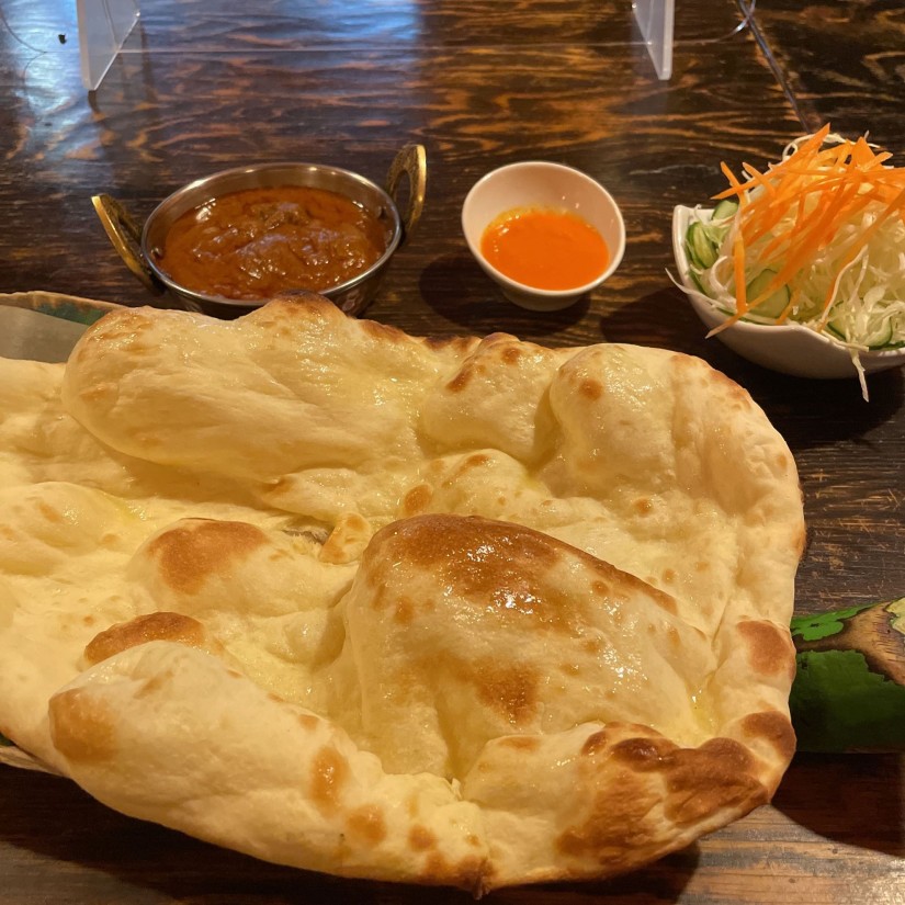 マトンカリー(超激辛)+プレーンナン