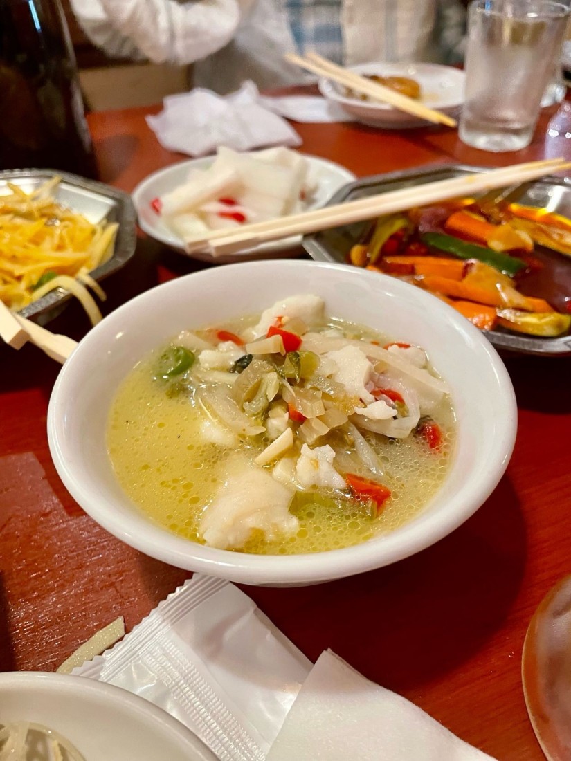 酸菜魚（白身魚と高菜うま煮）