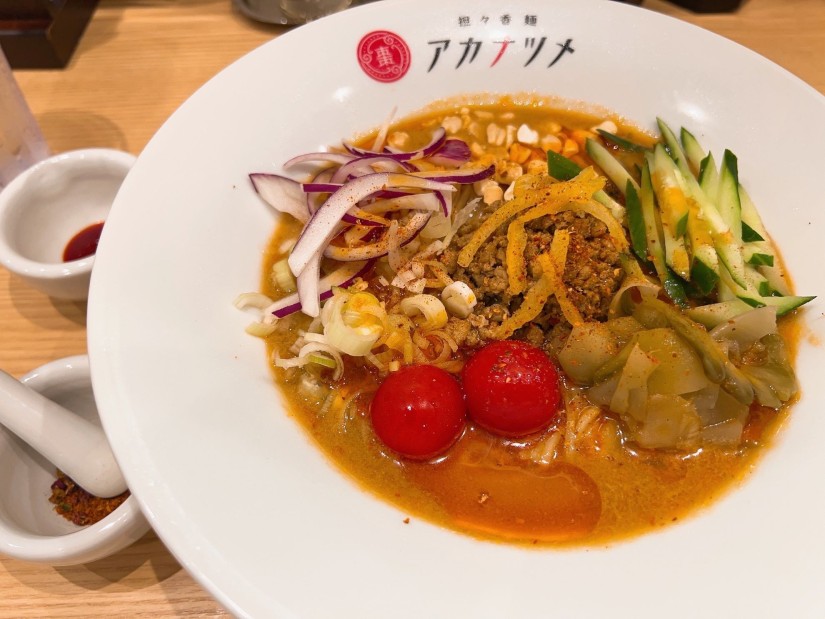 冷やし担々麺＋極辛 極辛(¥150)