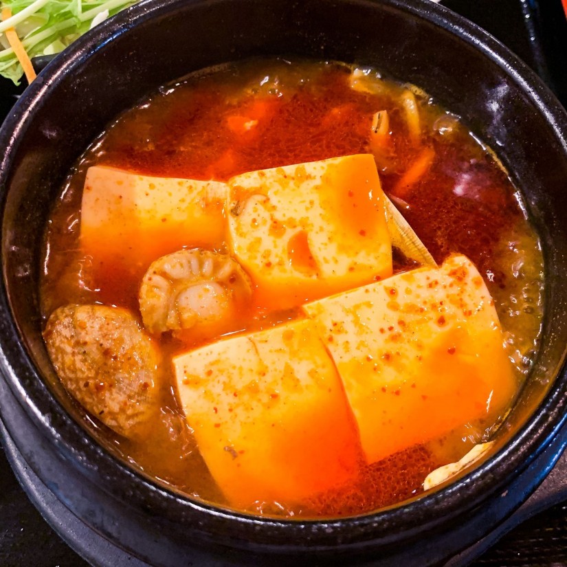 海鮮純豆腐チゲ 辛くとお願い