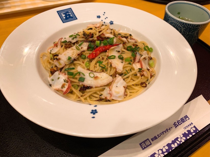 タコのペペロンチーノ