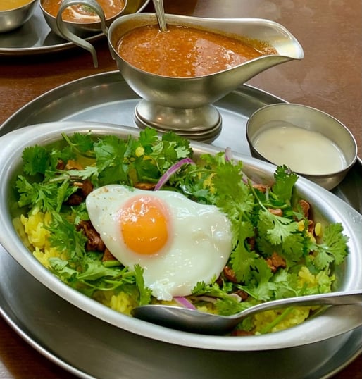 パクチーライスキーマ定食